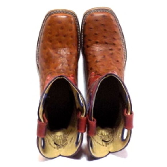 Smoky Mountain Youth #3752C Ostrich Embossed Leather Cowboy Boots – Size: 2 - Picture 5 of 11